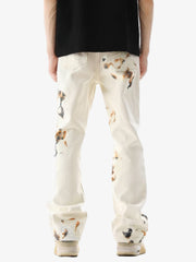 Thesupermade American Retro Lace Patchwork Jeans 
