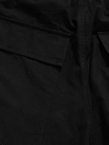RO Style Multi-Pocket Baggy Flared Pants - 2321 