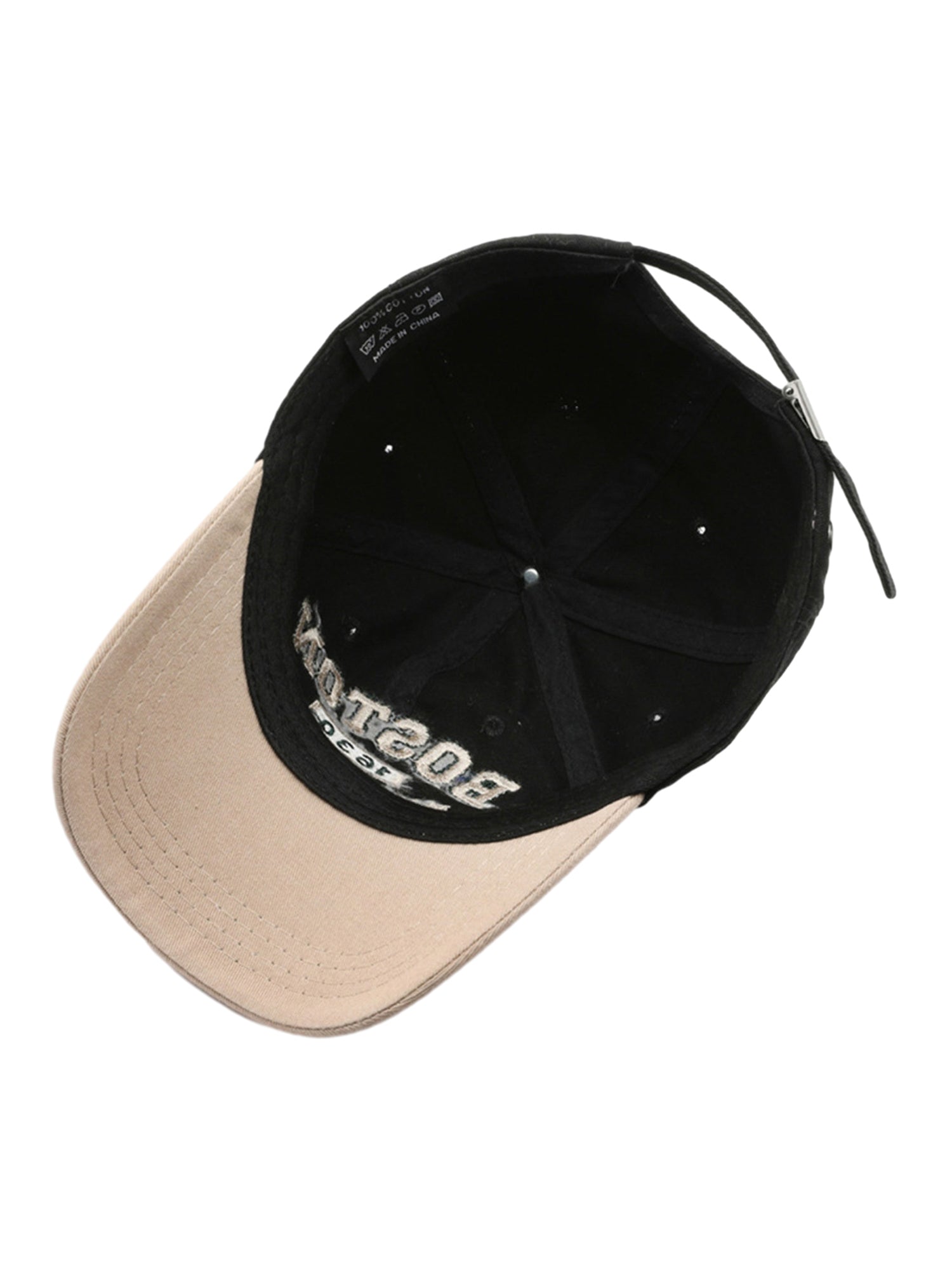Thesupermade Retro Colorblocked Monogrammed Embroidered Cap