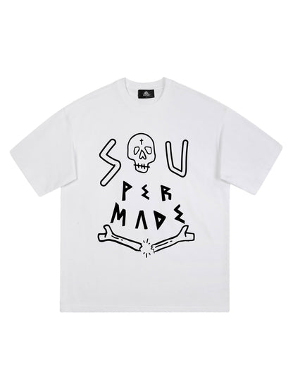 Thesupermade Skull Print T-shirt - 1991 