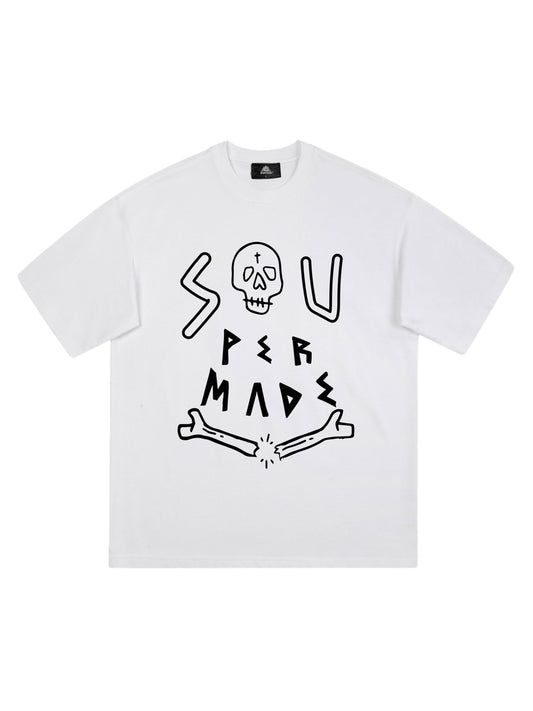 Thesupermade Skull Print T-shirt - 1991 