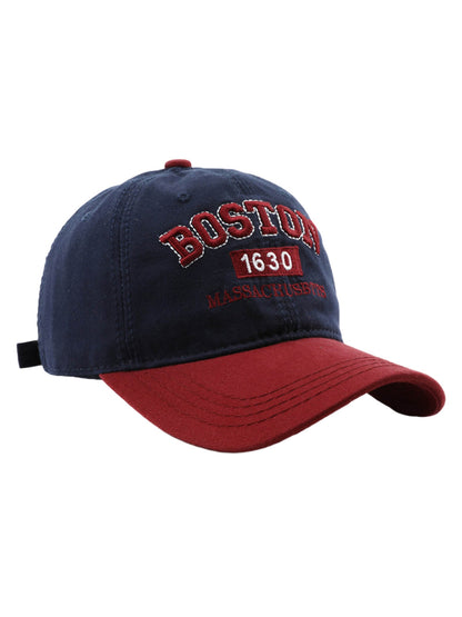 Thesupermade Retro Colorblocked Monogrammed Embroidered Cap 