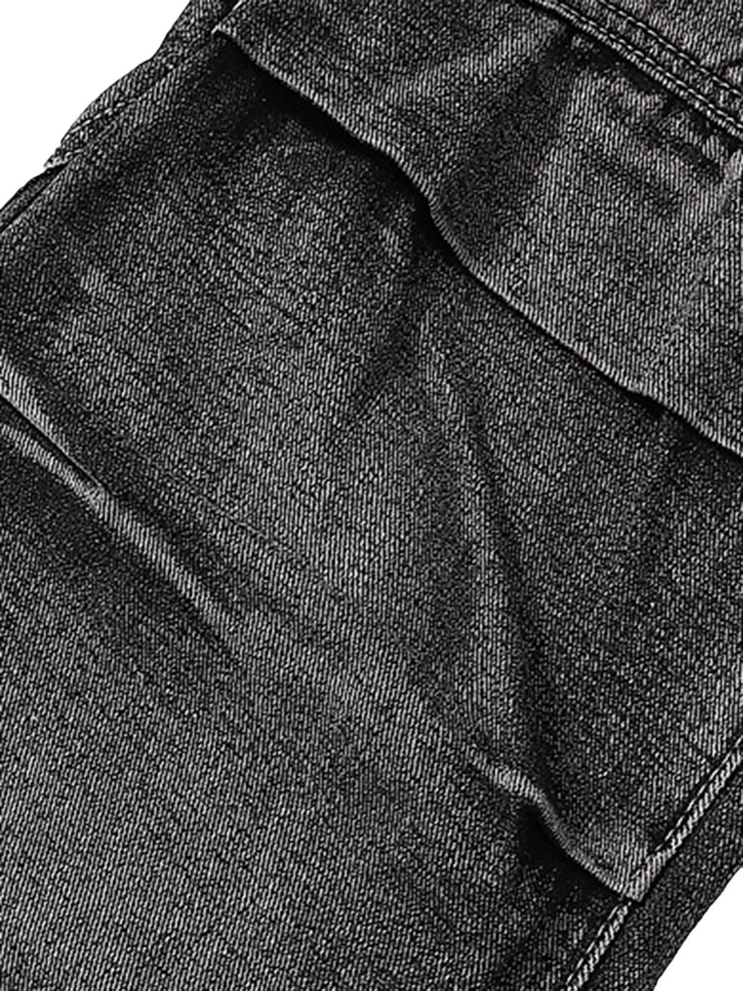 Wasteland Style Washed Distressed Pleated Flare Jeans 