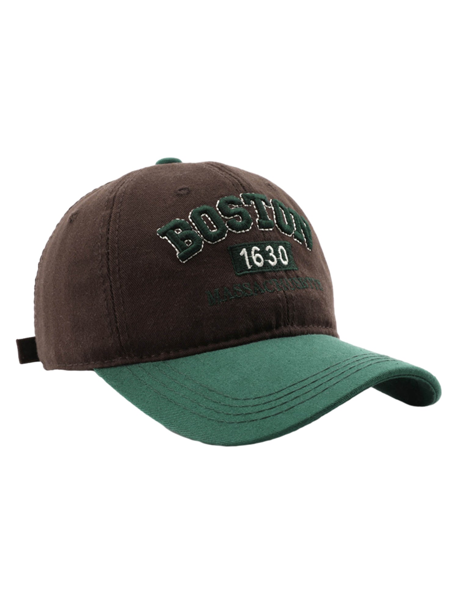 Thesupermade Retro Colorblocked Monogrammed Embroidered Cap