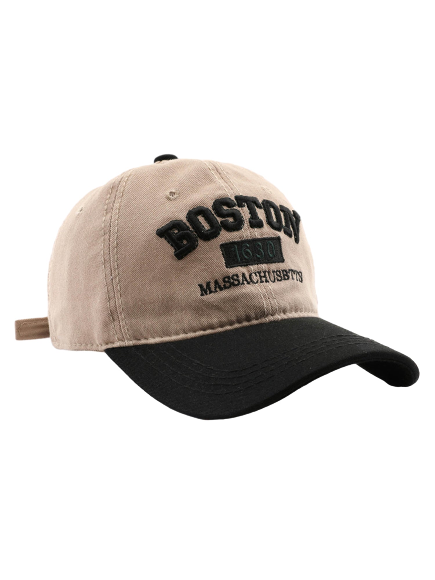 Thesupermade Retro Colorblocked Monogrammed Embroidered Cap