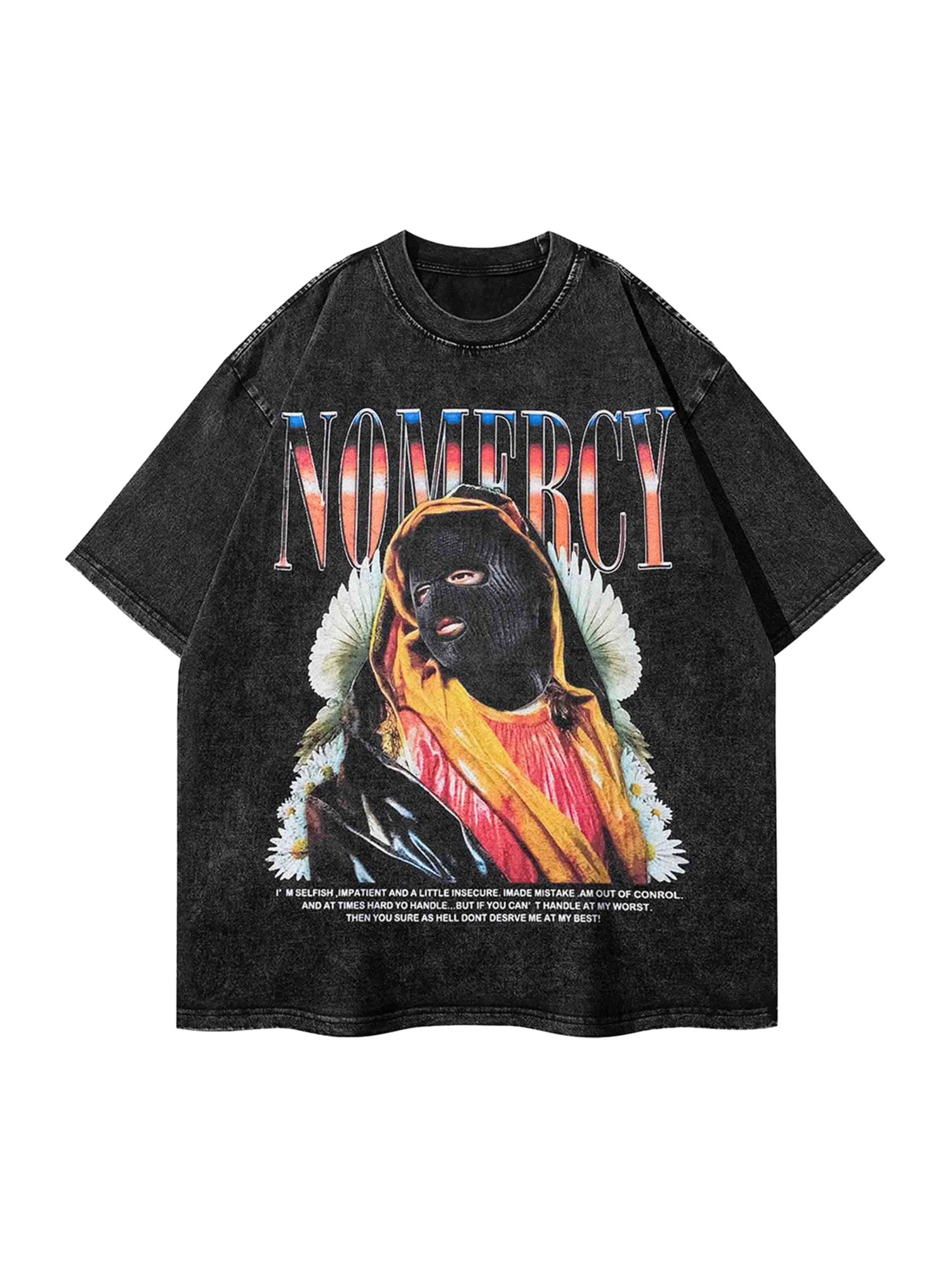 Thesupermade Hip Hop Washed Vintage Do-over T-shirt