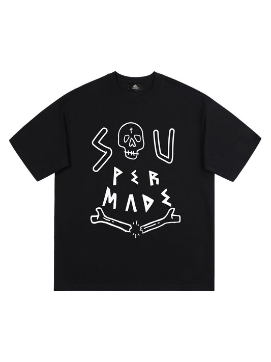 Thesupermade Skull Print T-shirt - 1991 