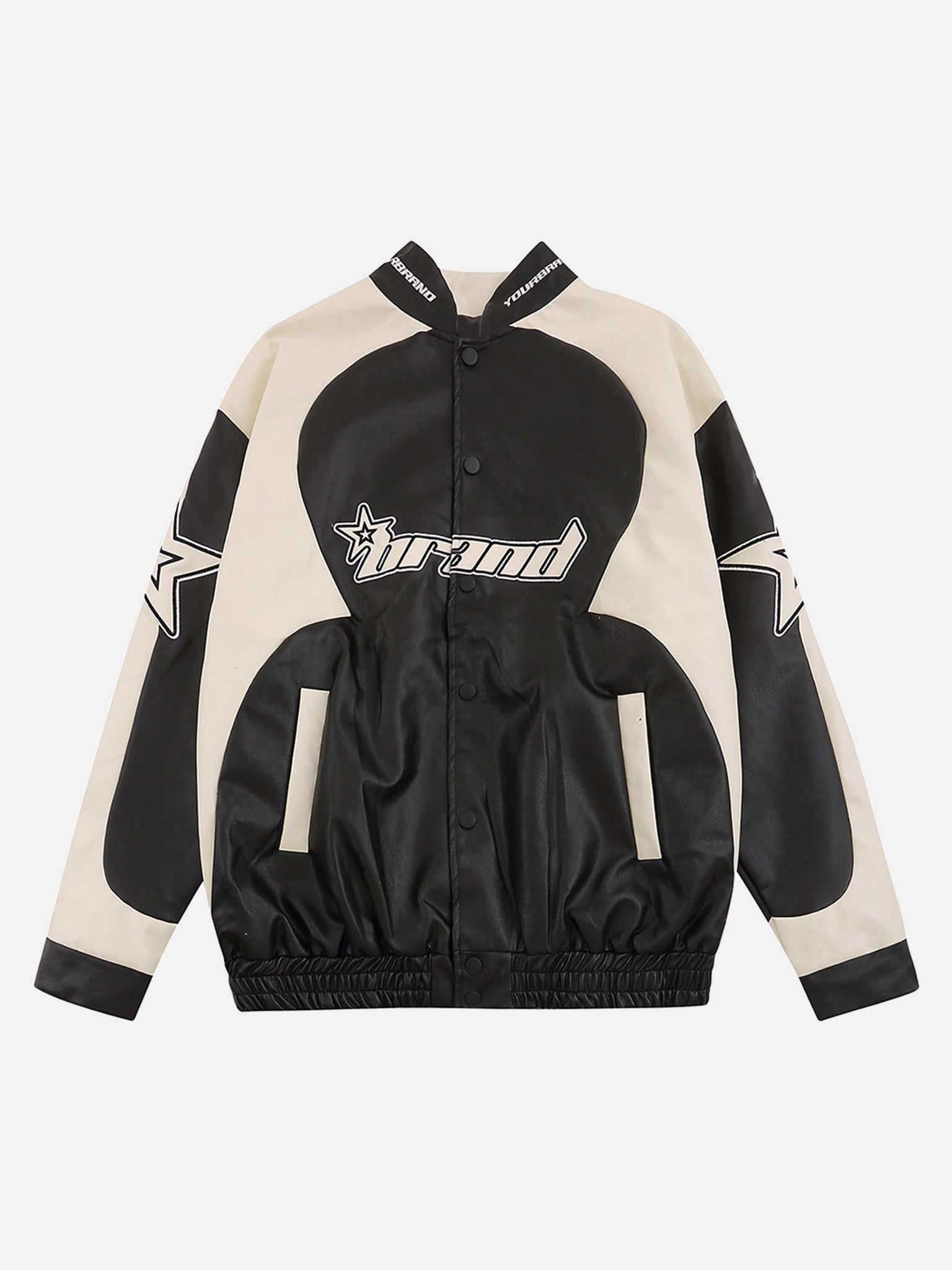 Thesupermade American Vintage Colorblock Leather Jacket - 1728