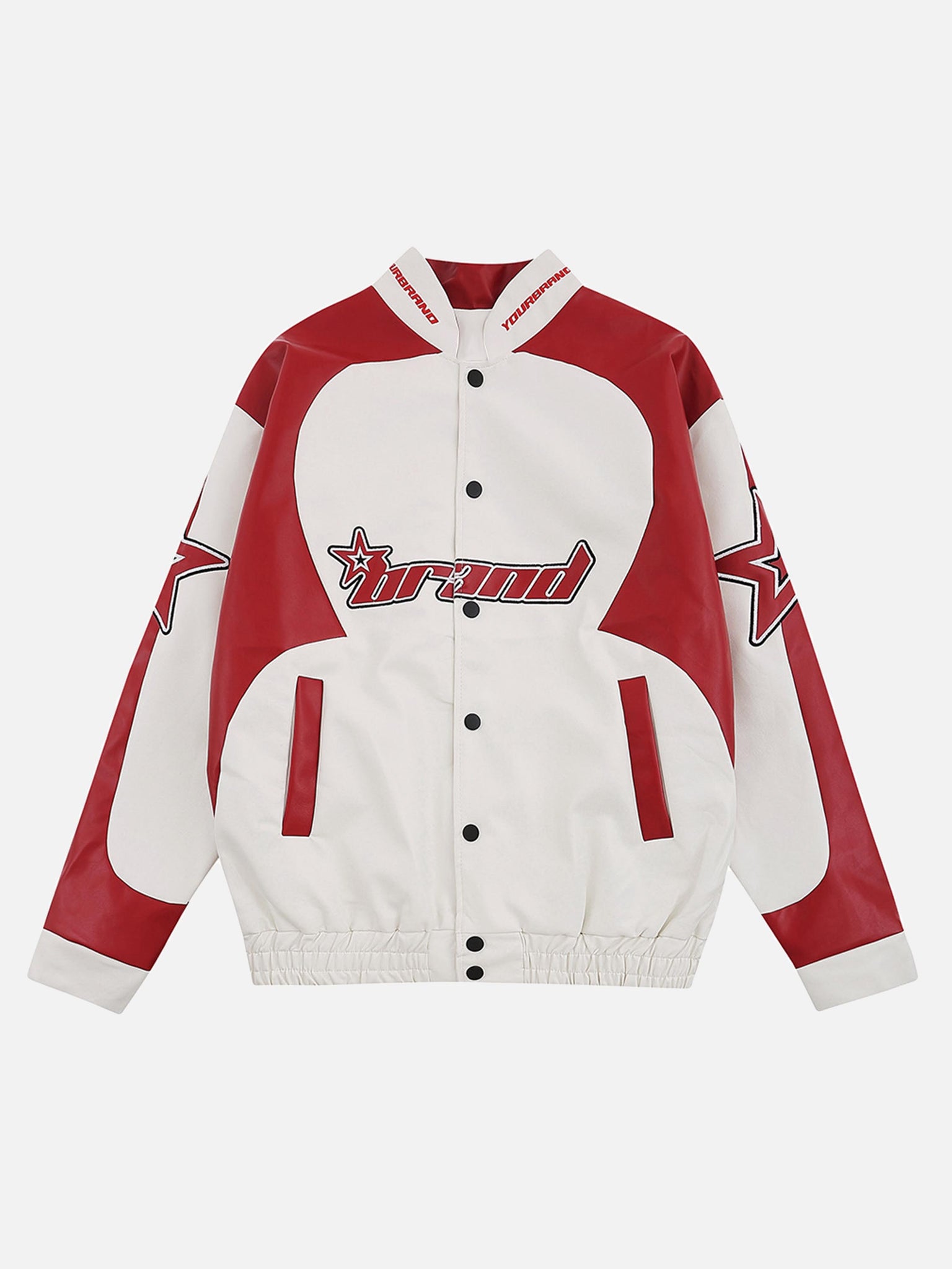 Thesupermade American Vintage Colorblock Leather Jacket - 1728
