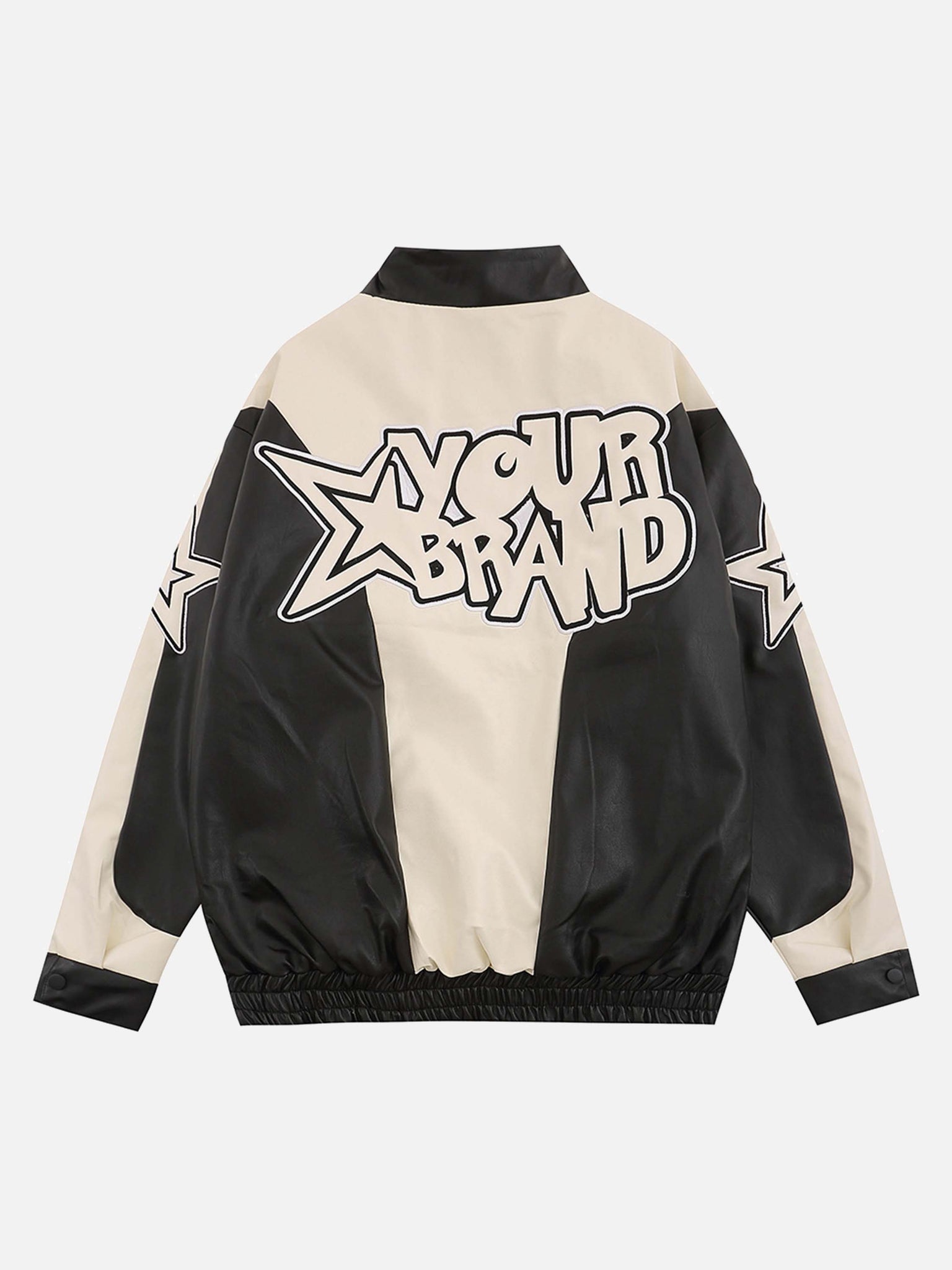 Thesupermade American Vintage Colorblock Leather Jacket - 1728