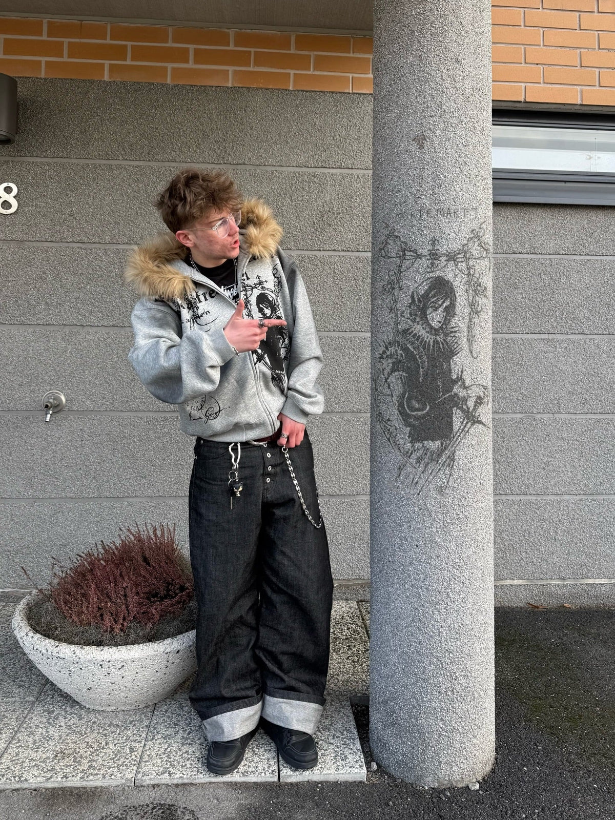 Supermade × Mortemartt Graphic Hooded Jacket- 2279 