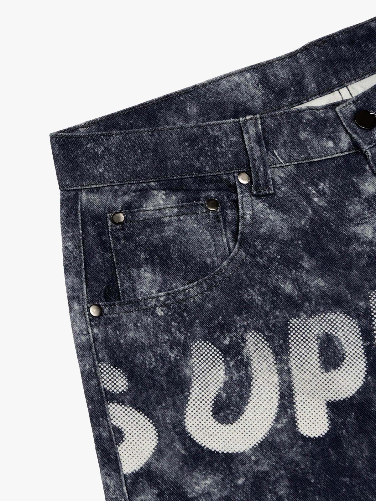 Original Oversized Denim Hoodie And Shorts Set 