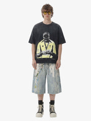 Vintage Soccer Figure Graphic T-Shirt 