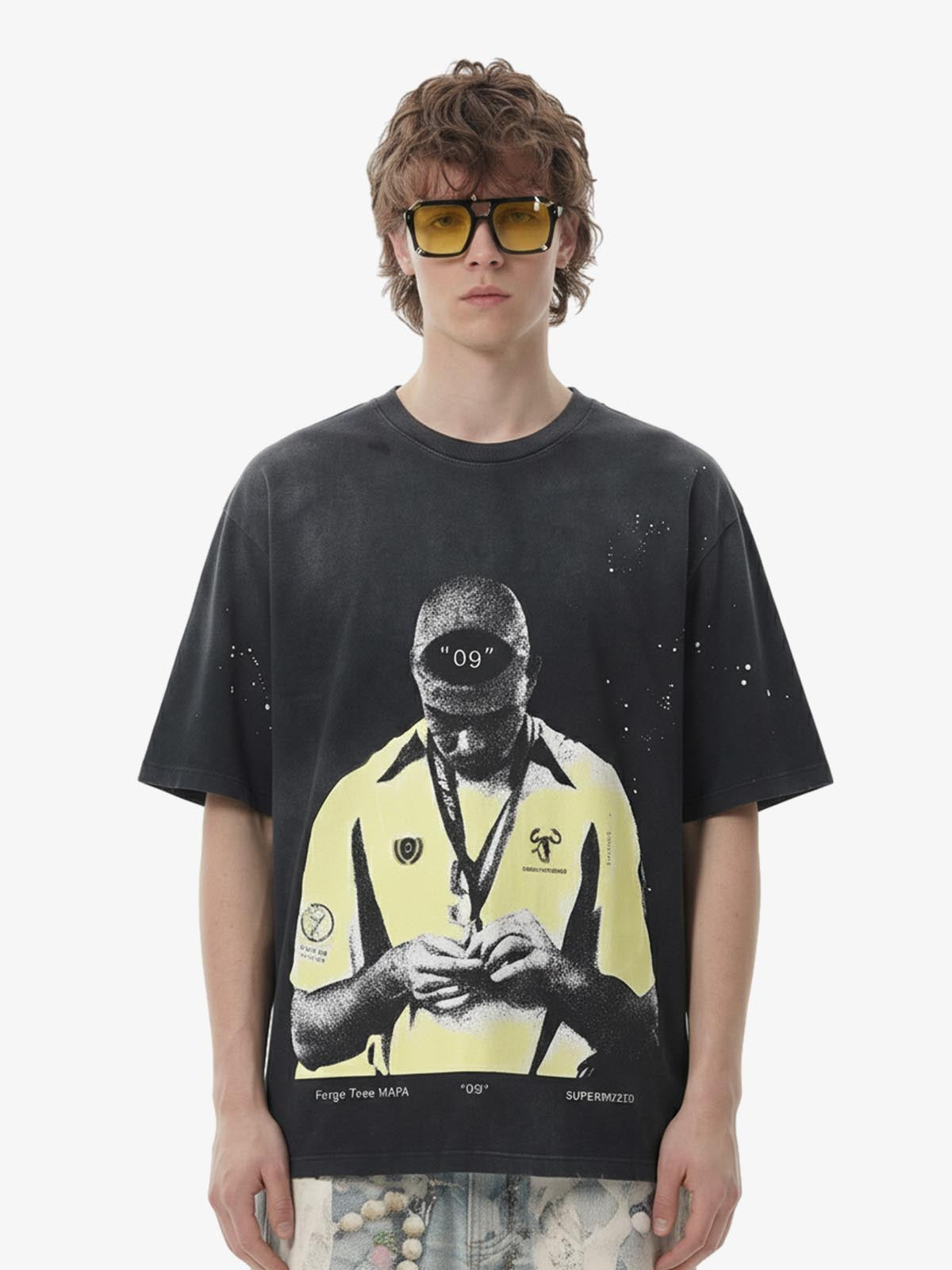 Vintage Soccer Figure Graphic T-Shirt 