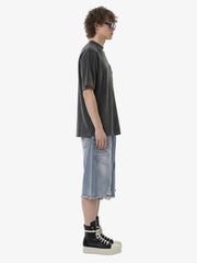 Embroidered Neckline Oversized T-Shirt 