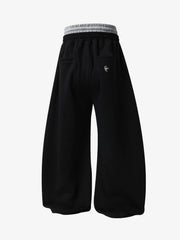 Double-Waisted Ruched Sweatpants 