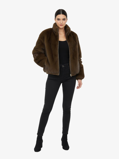 Supermade Embroidered Fur Jacket - 2486 