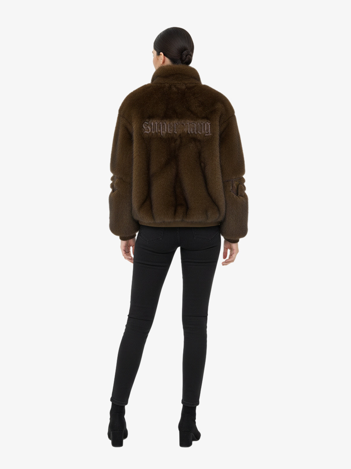 Supermade Embroidered Fur Jacket - 2486 