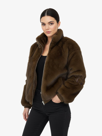 Supermade Embroidered Fur Jacket - 2486 