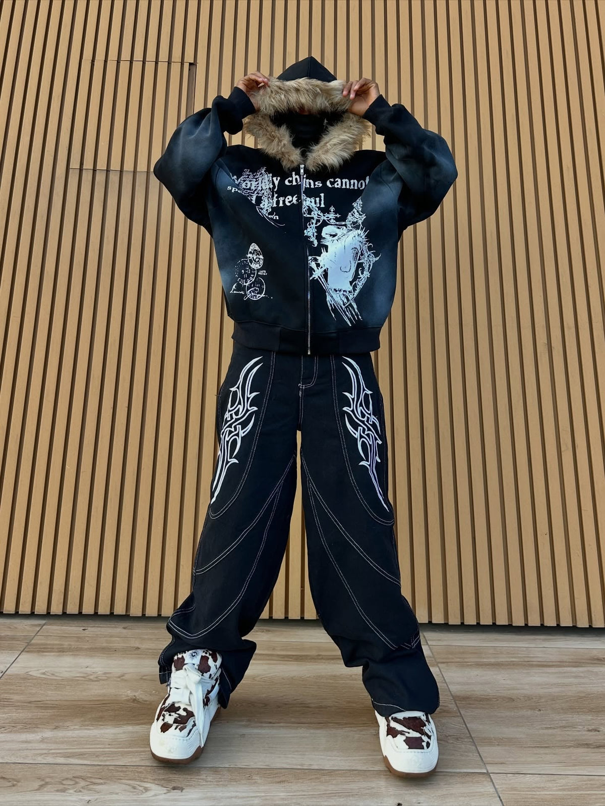 Supermade × Mortemartt Graphic Hooded Jacket- 2279 