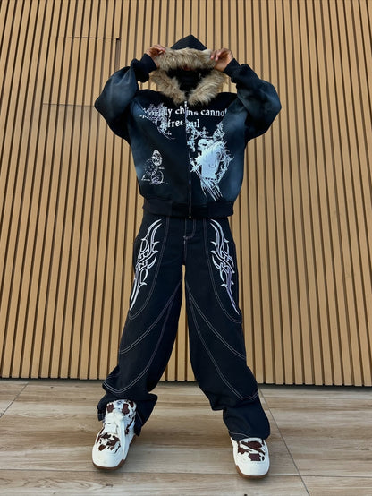 Supermade × Mortemartt Graphic Hooded Jacket- 2279 