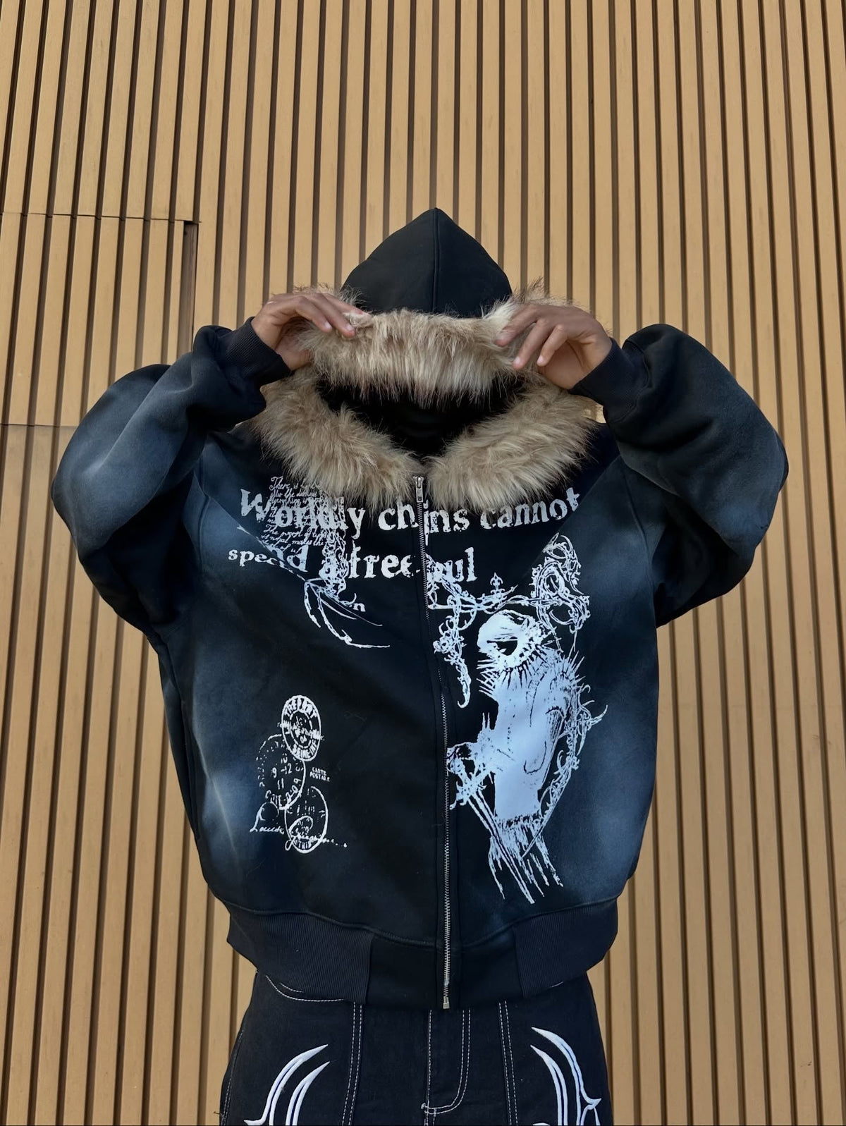 Supermade × Mortemartt Graphic Hooded Jacket- 2279 
