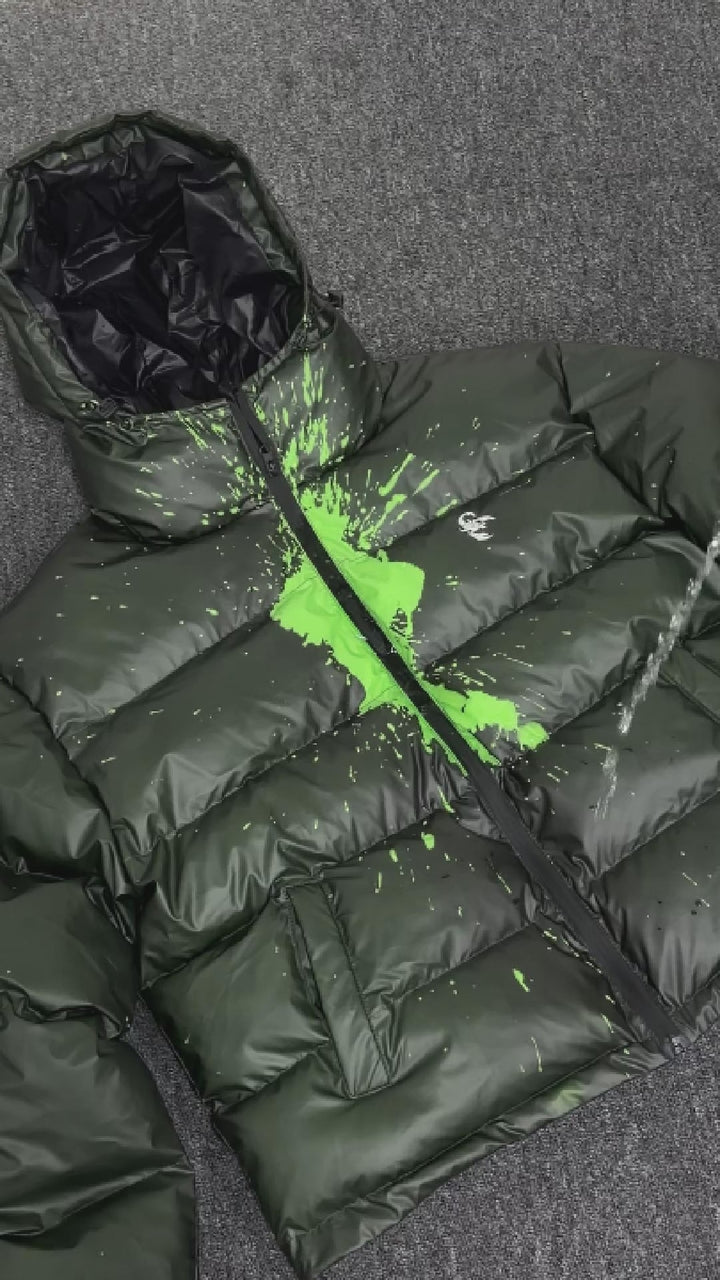 Heat-Reactive Color-Changing Hooded Padded Coat