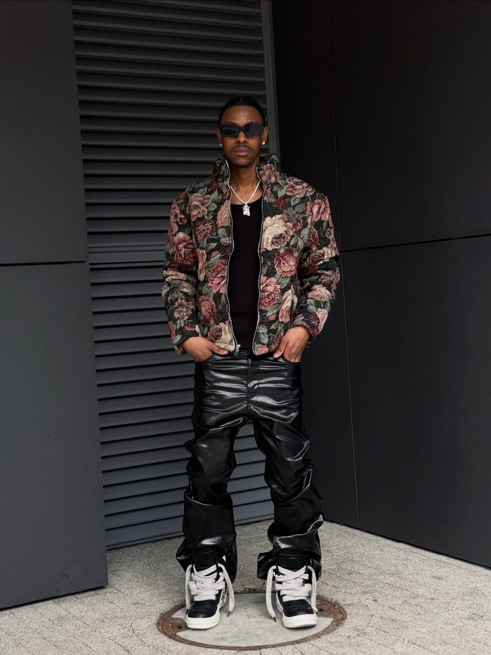 Thesupermade Glossy Patent Leather Flare Pants - 2396 