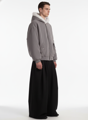 Oversized Reversible Fur Hooded Jacket - 2544 