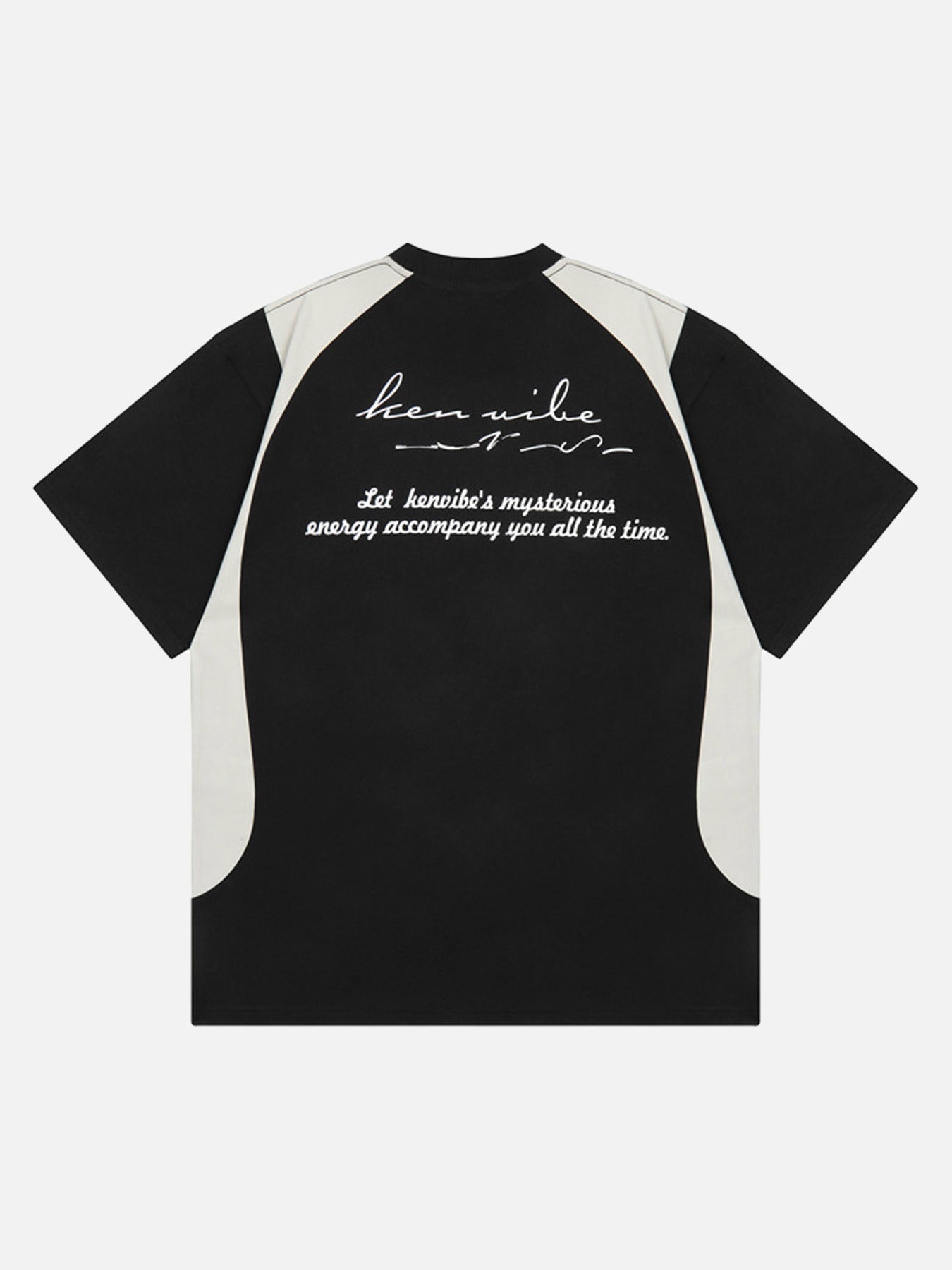 Thesupermade Biker Style Letter Print Short-sleeved T-shirt