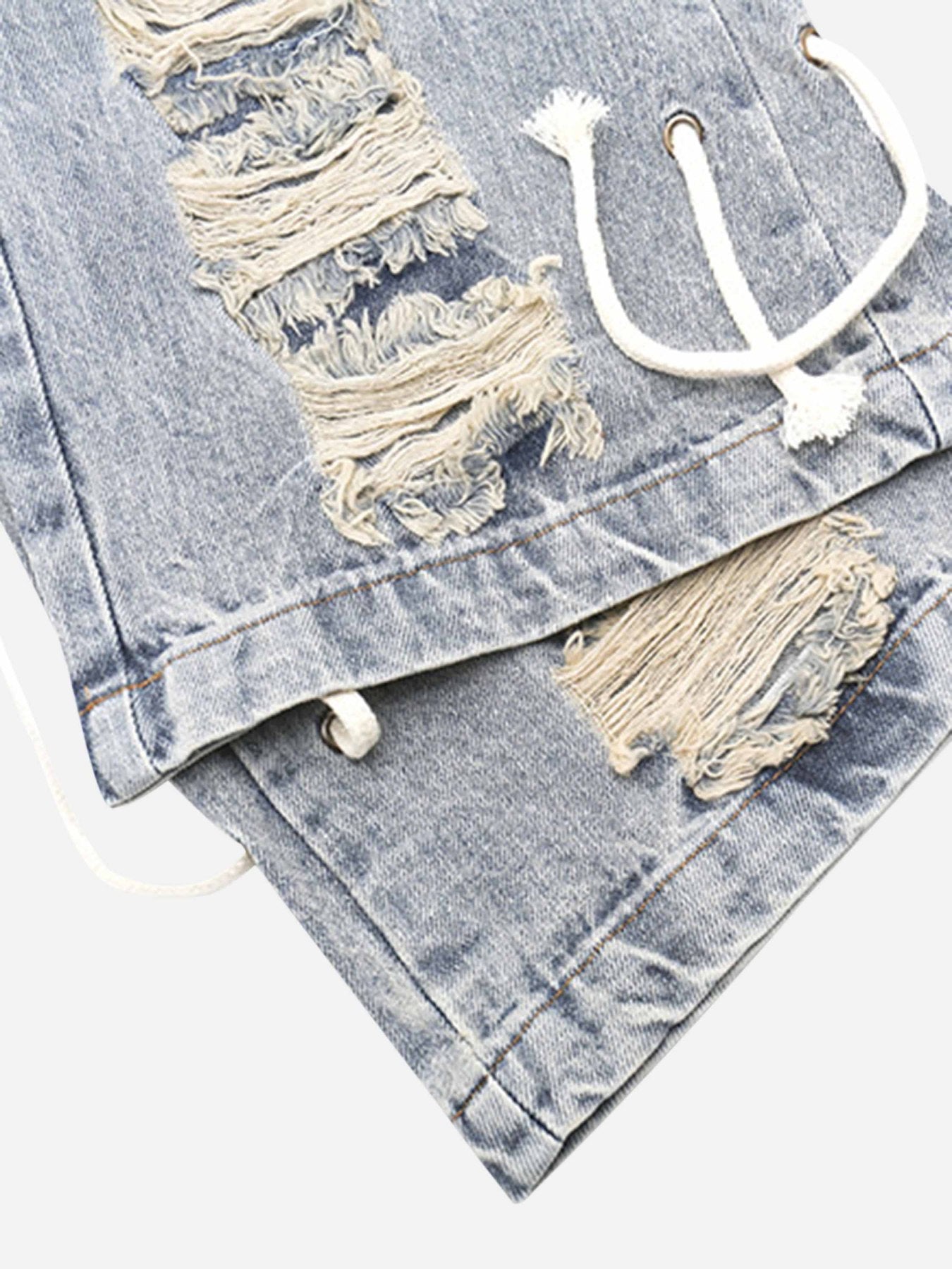 The Supermade Torn Side Straps Design Sense Jeans