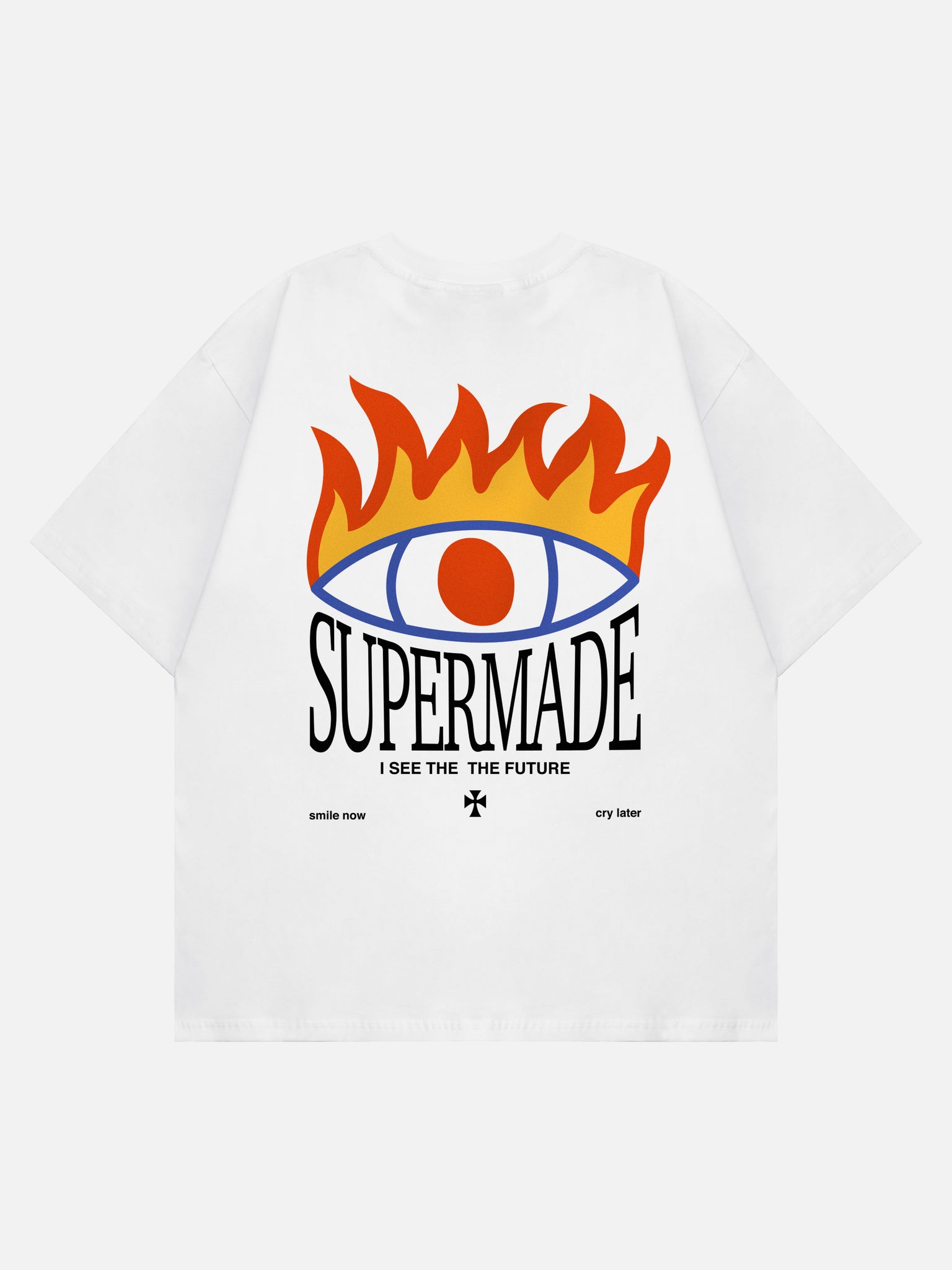 Thesupermade God's Eye and Letter Print T-shirt - 1770