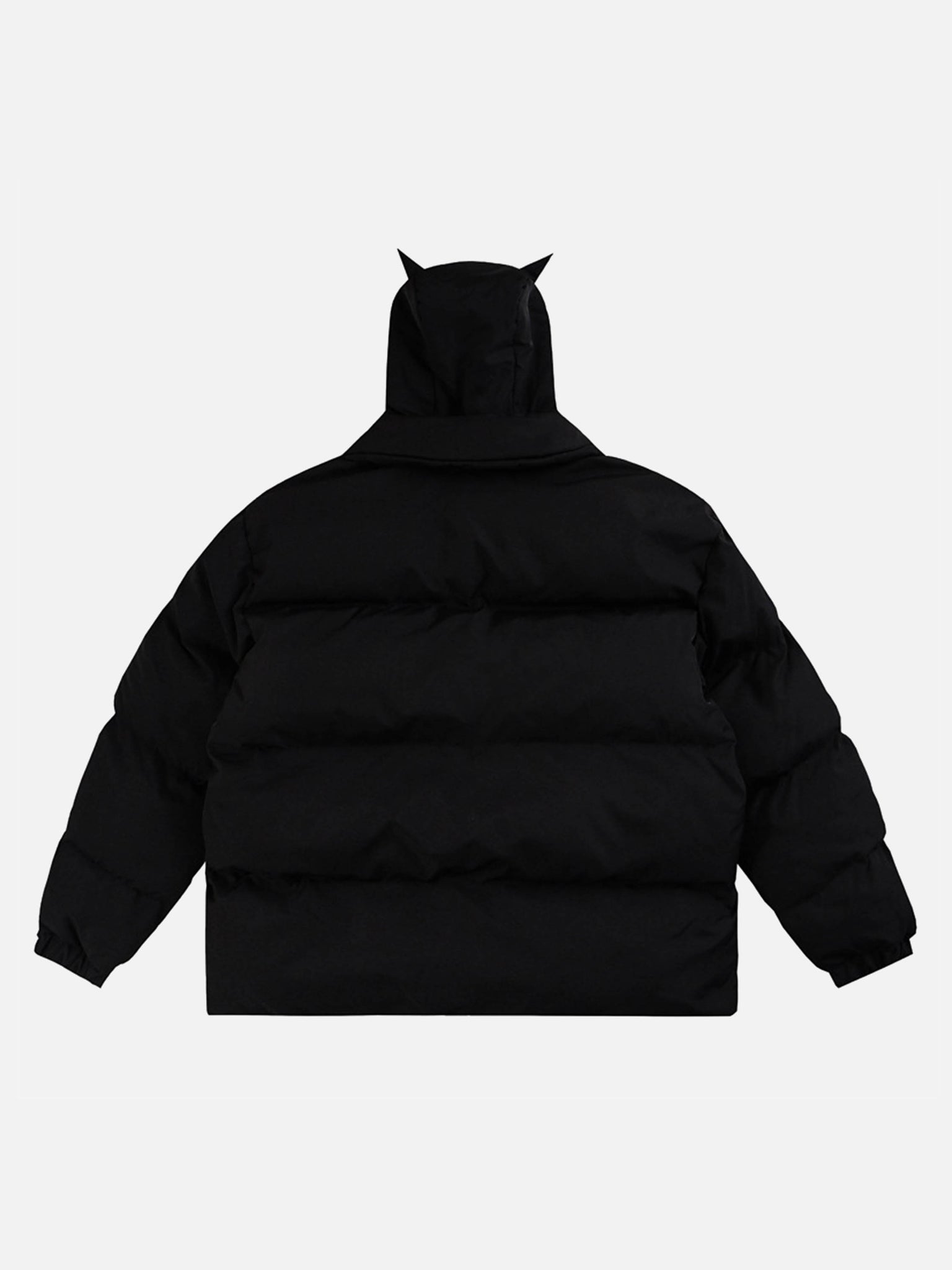 Thesupermade American Retro Little Devil Hooded Stand Collar Bread Suit Loose Down Jacket - 1565