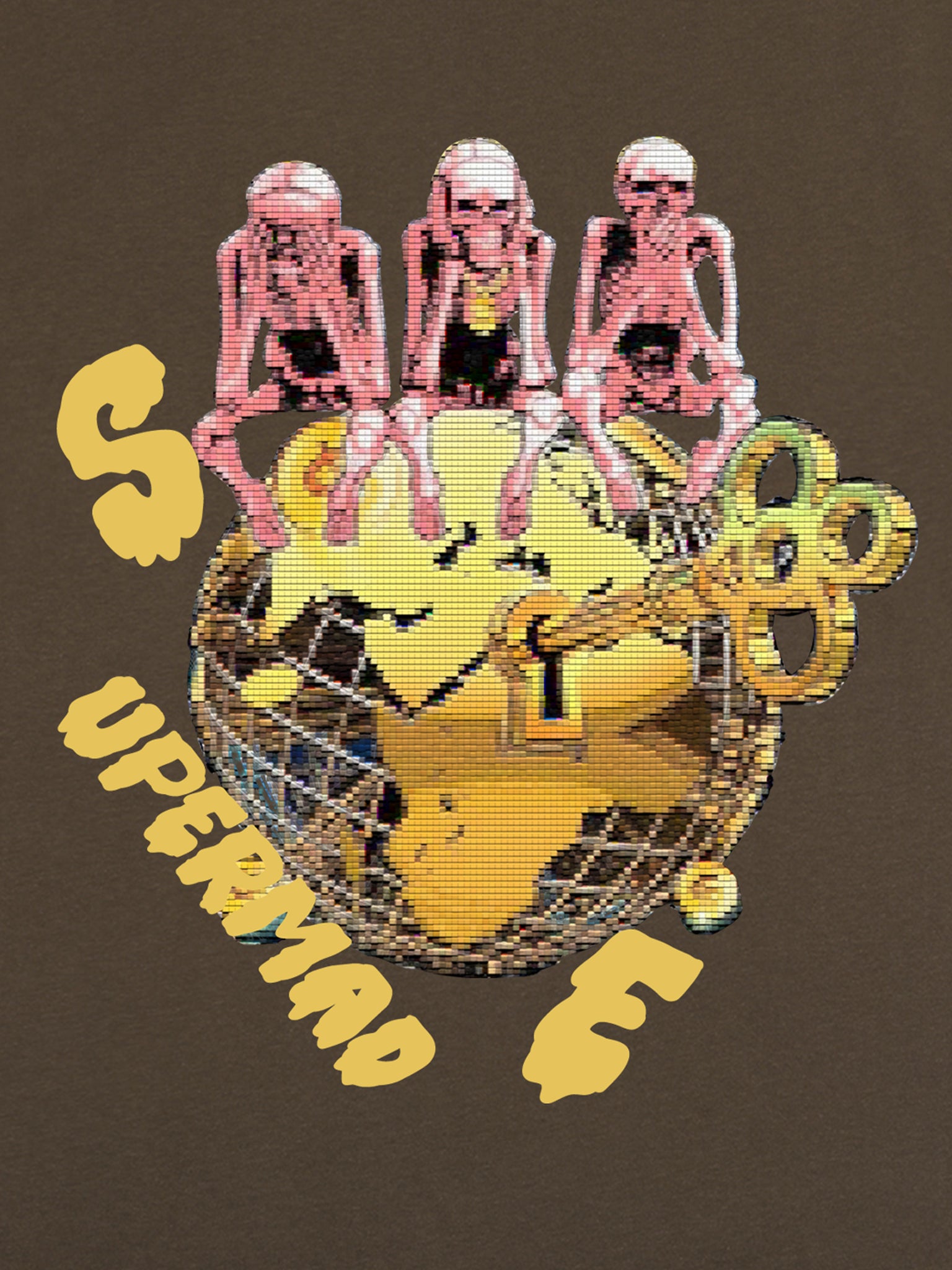 Thesupermade American Retro Skull Creative Design Printed T-shirt