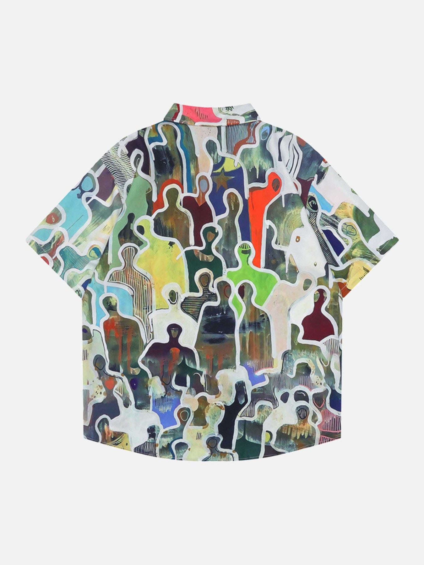 The Supermade Abstract Character Loose Short-sleeved Polo Shirt