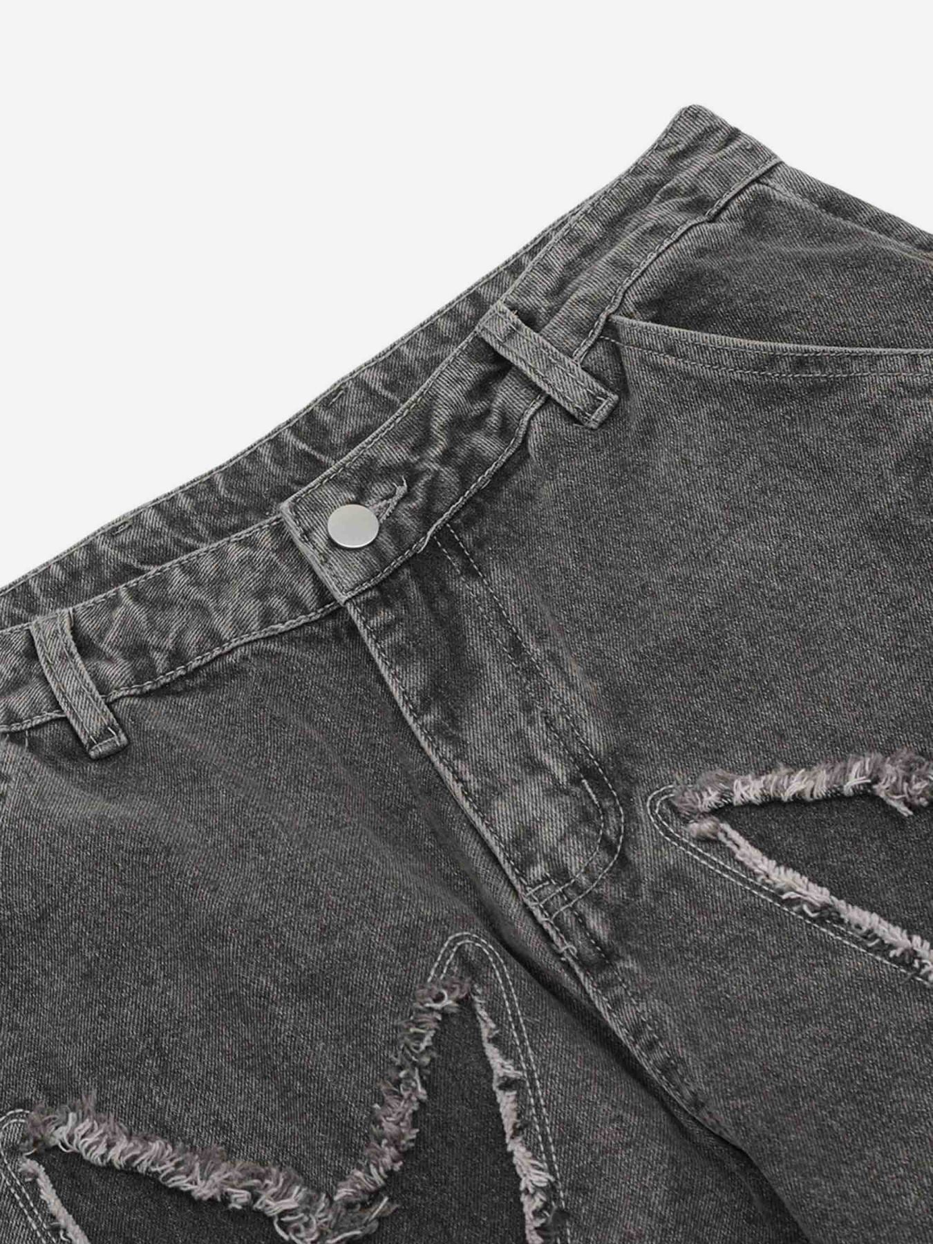 Thesupermade American Applique Star Embroidered Jeans