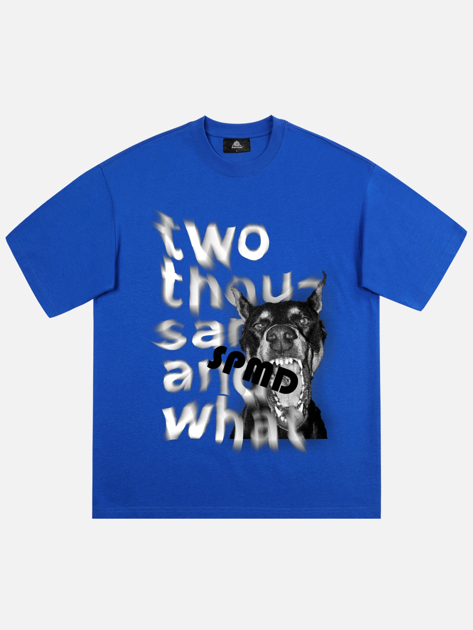 Thesupermade Fun Graffiti Letters Doberman Dog Print T-shirt