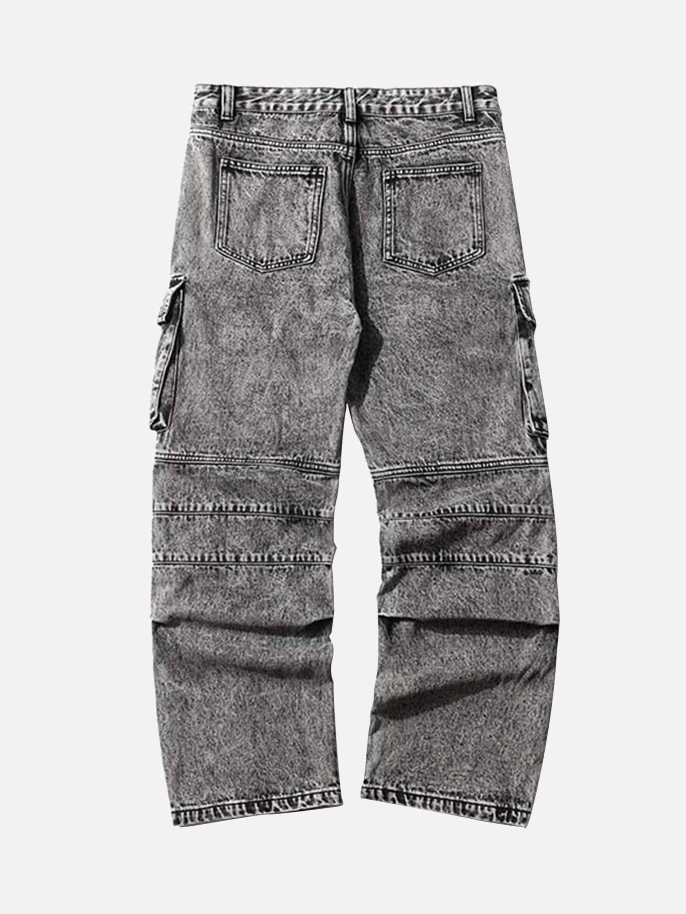 The Supermade Washed And Distressed Multi-pocket Jeans - 1698