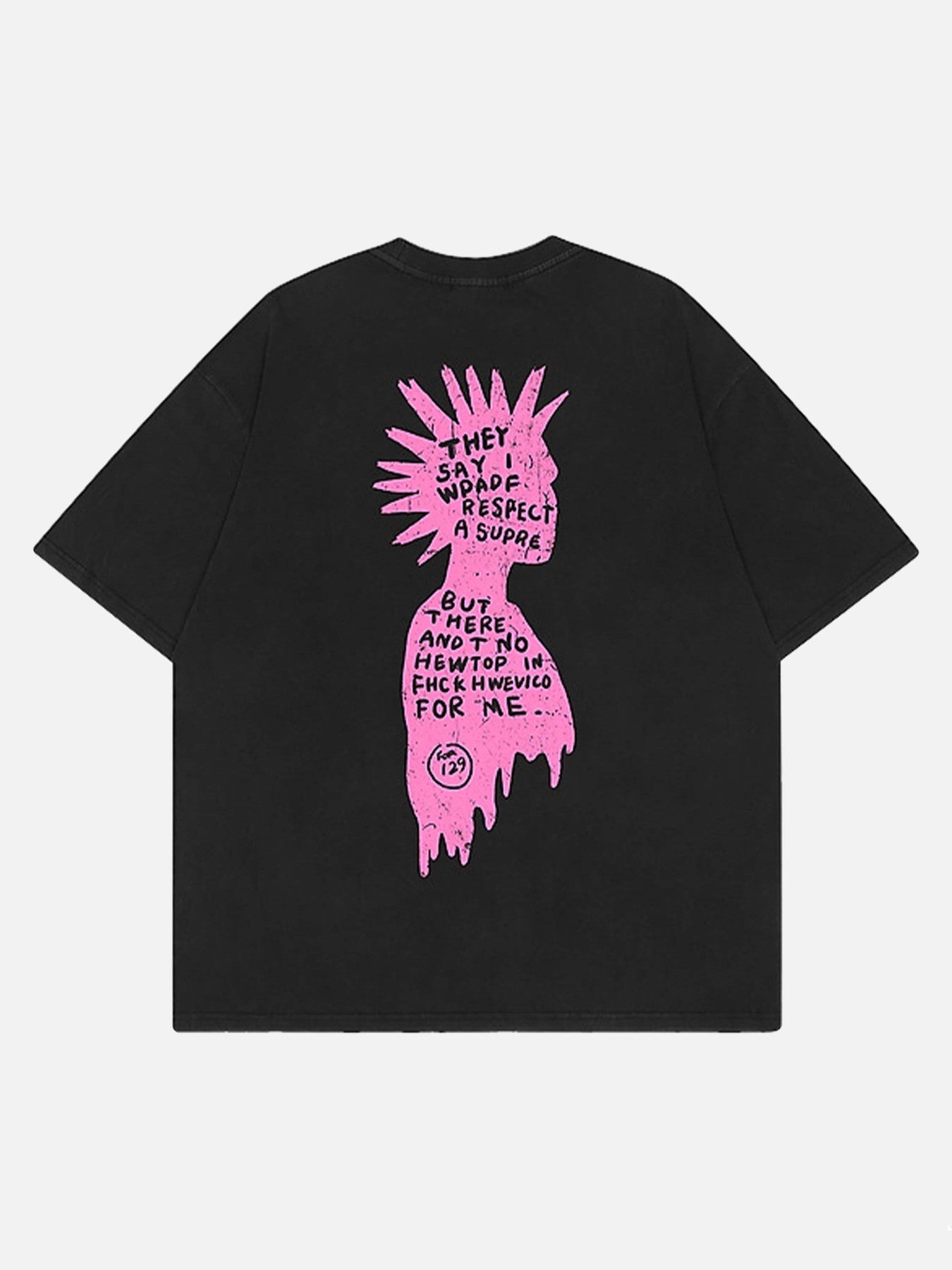 Thesupermade Street Skull Letter T-Shirt
