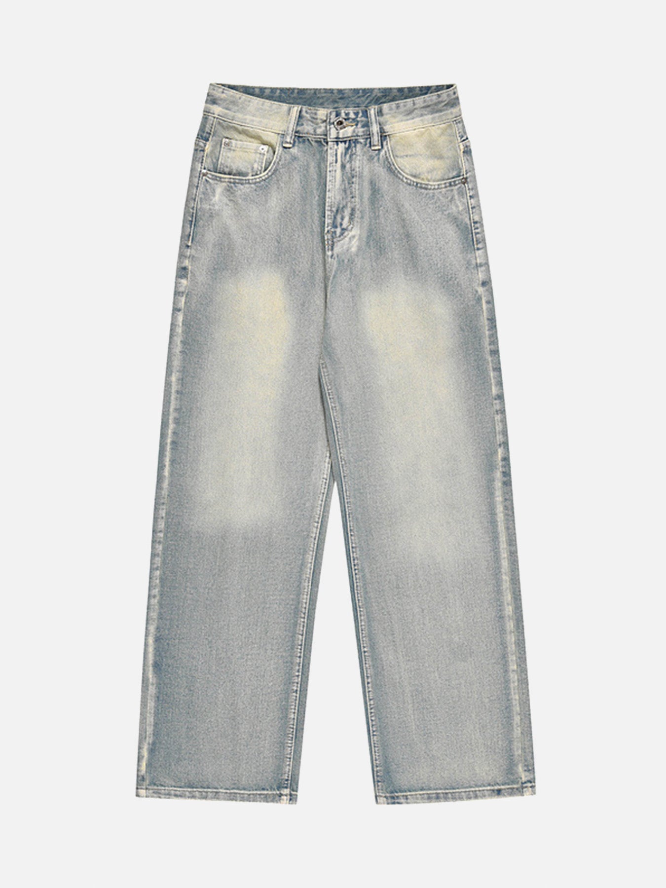 Thesupermade Washed And Worn Loose Jeans
