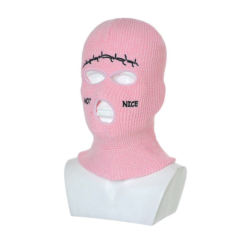 The Supermade Retro Hip-hop Fun Knitted Warm Ear Protection Mask Headgear