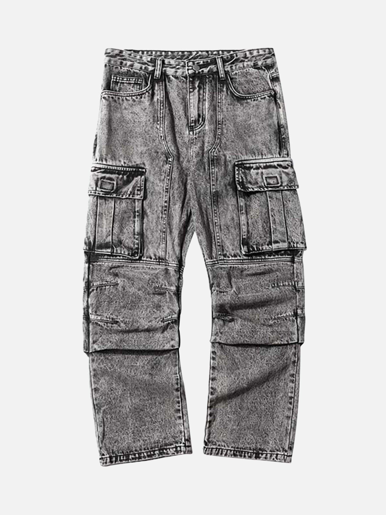 The Supermade Washed And Distressed Multi-pocket Jeans - 1698