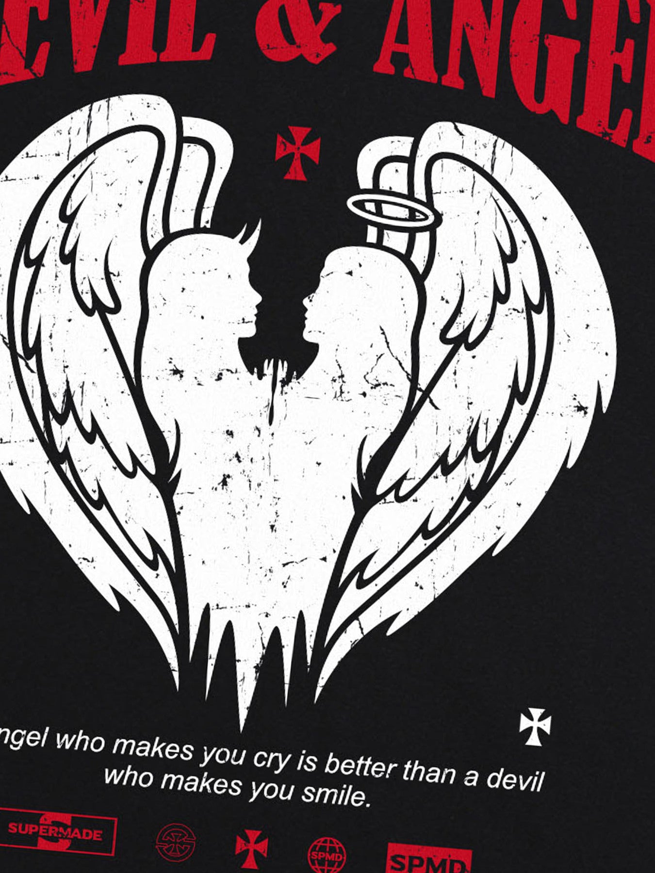 Thesupermade Devil & Angel Print T-shirt