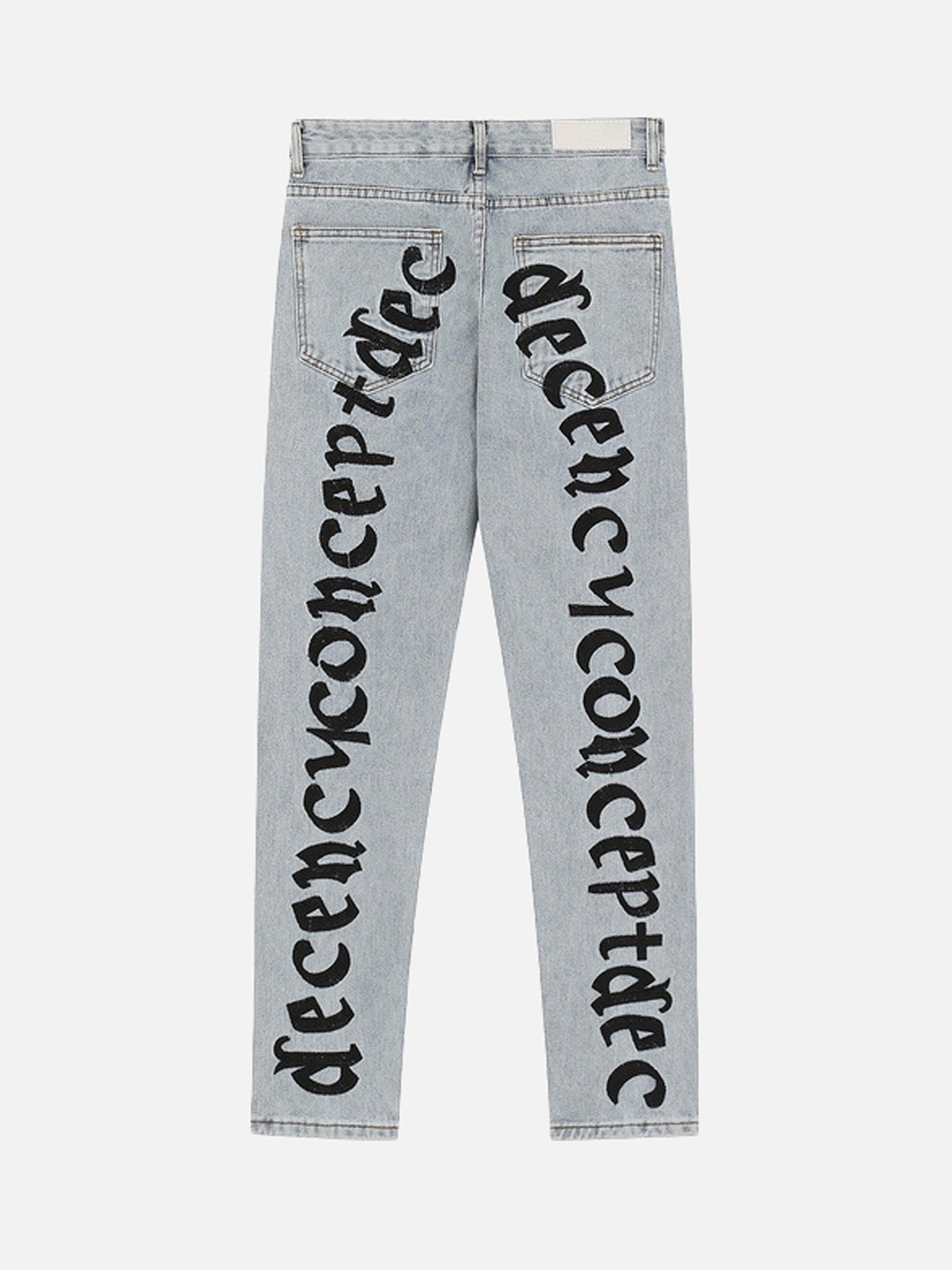 Thesupermade High Street Letter Embroidered Slim-Fit Skinny Jeans