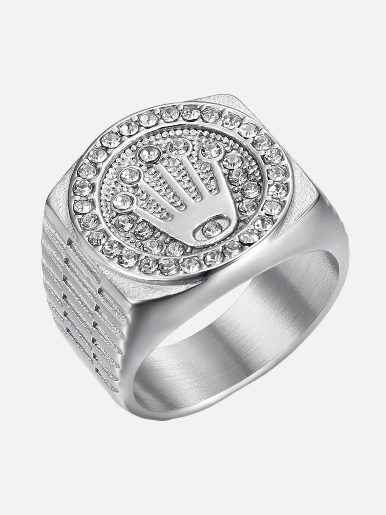 Thesupermade Stainless Steel Crown Ring - 1700