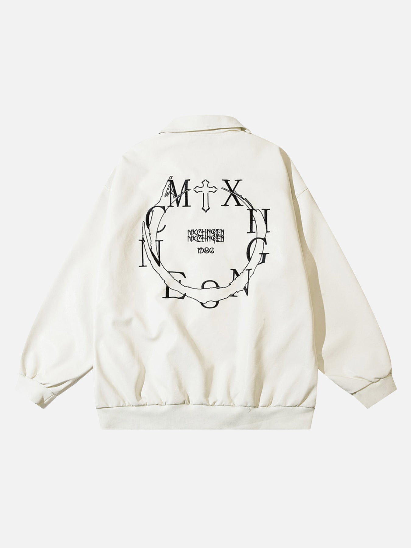 The Supermade Embroidered Monogrammed Leather Jacket