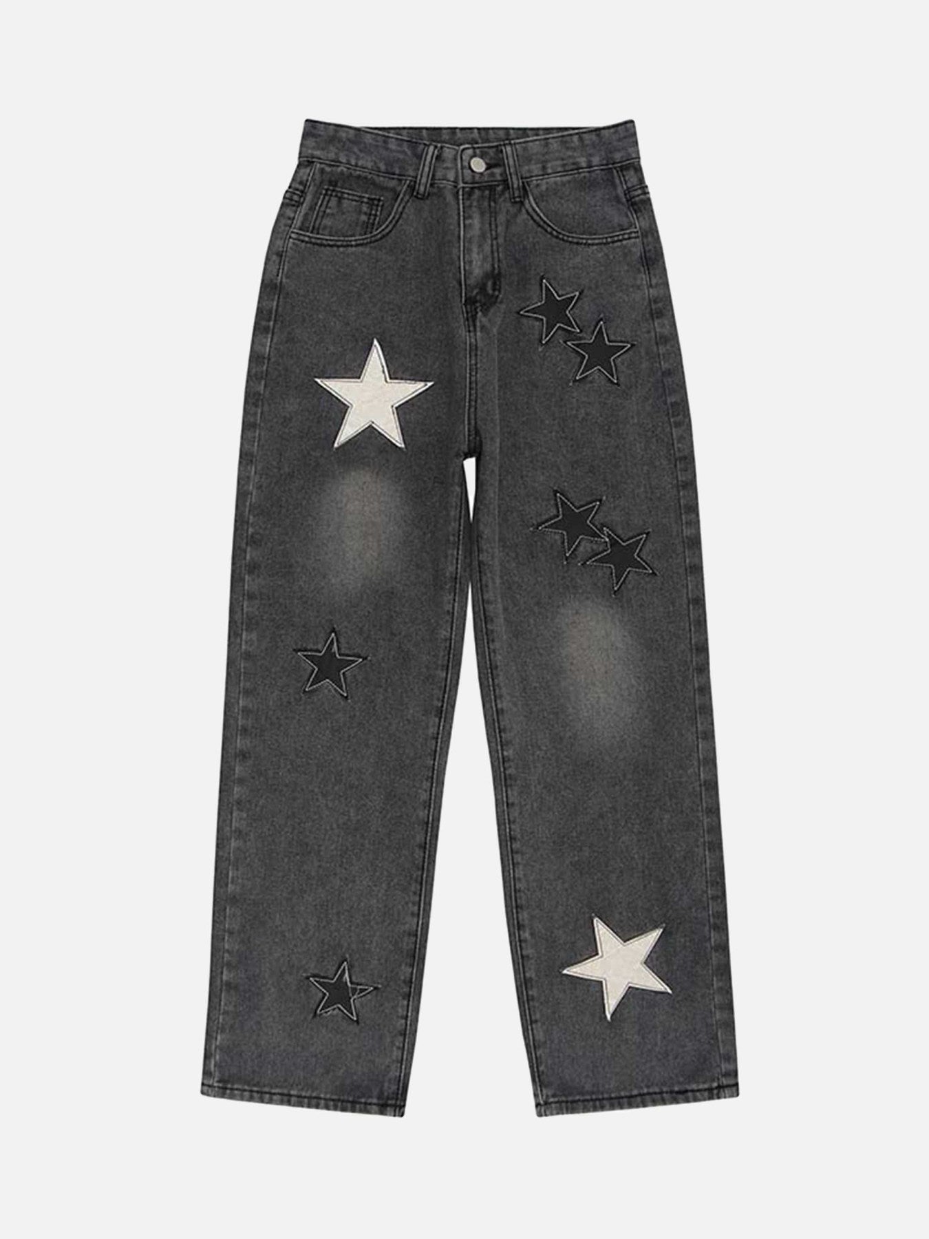 Thesupermade Star Patch Embroidery Jeans