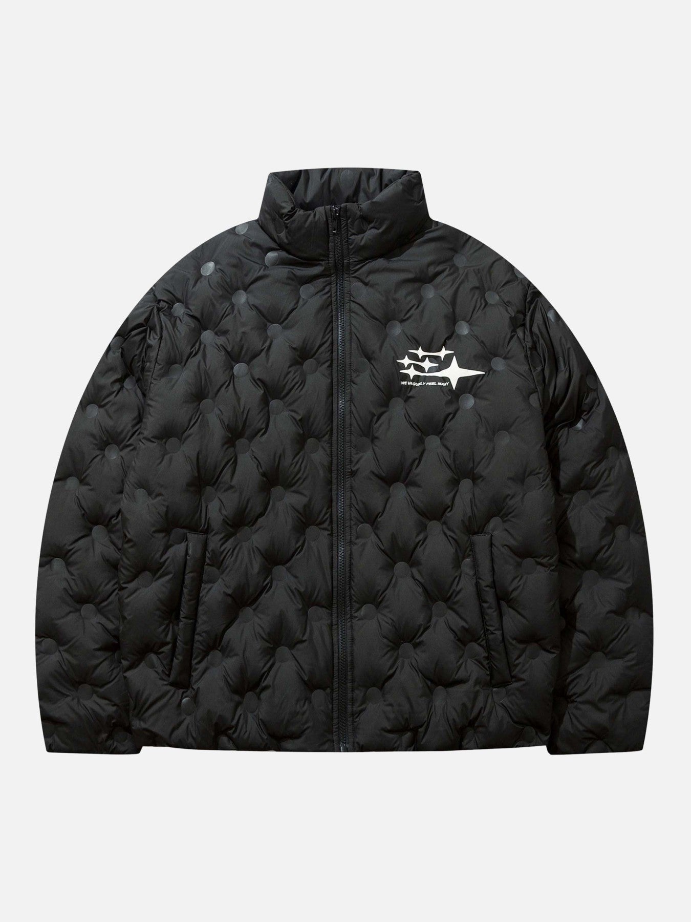 Thesupermade Polaris Letter Print Stand Collar Down Jacket