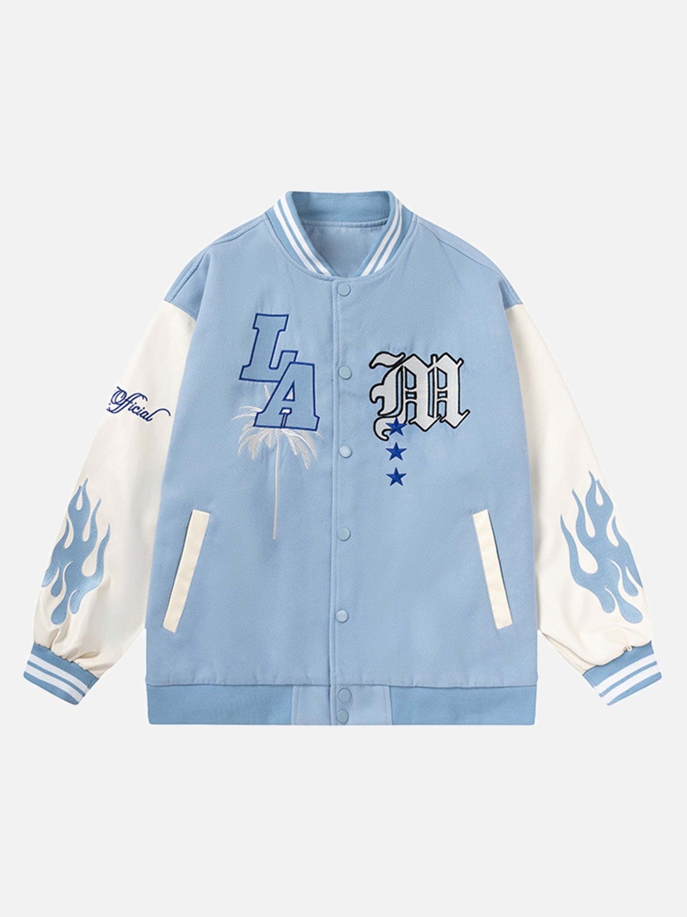 The Supermade Alphabet Embroidery Flame Baseball Jerseys