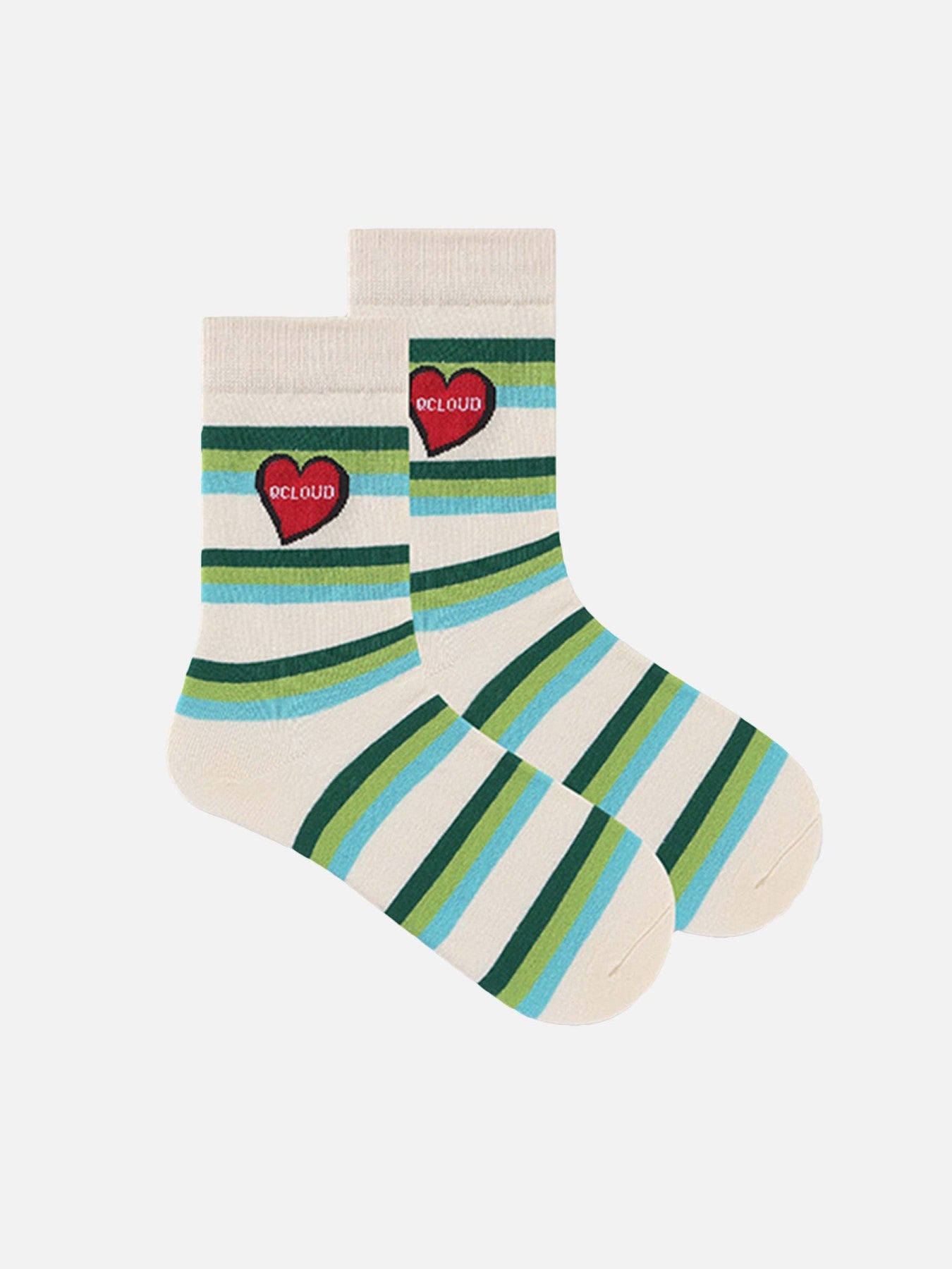 The Supermade College Style Personalized Striped Cotton Socks - 1669